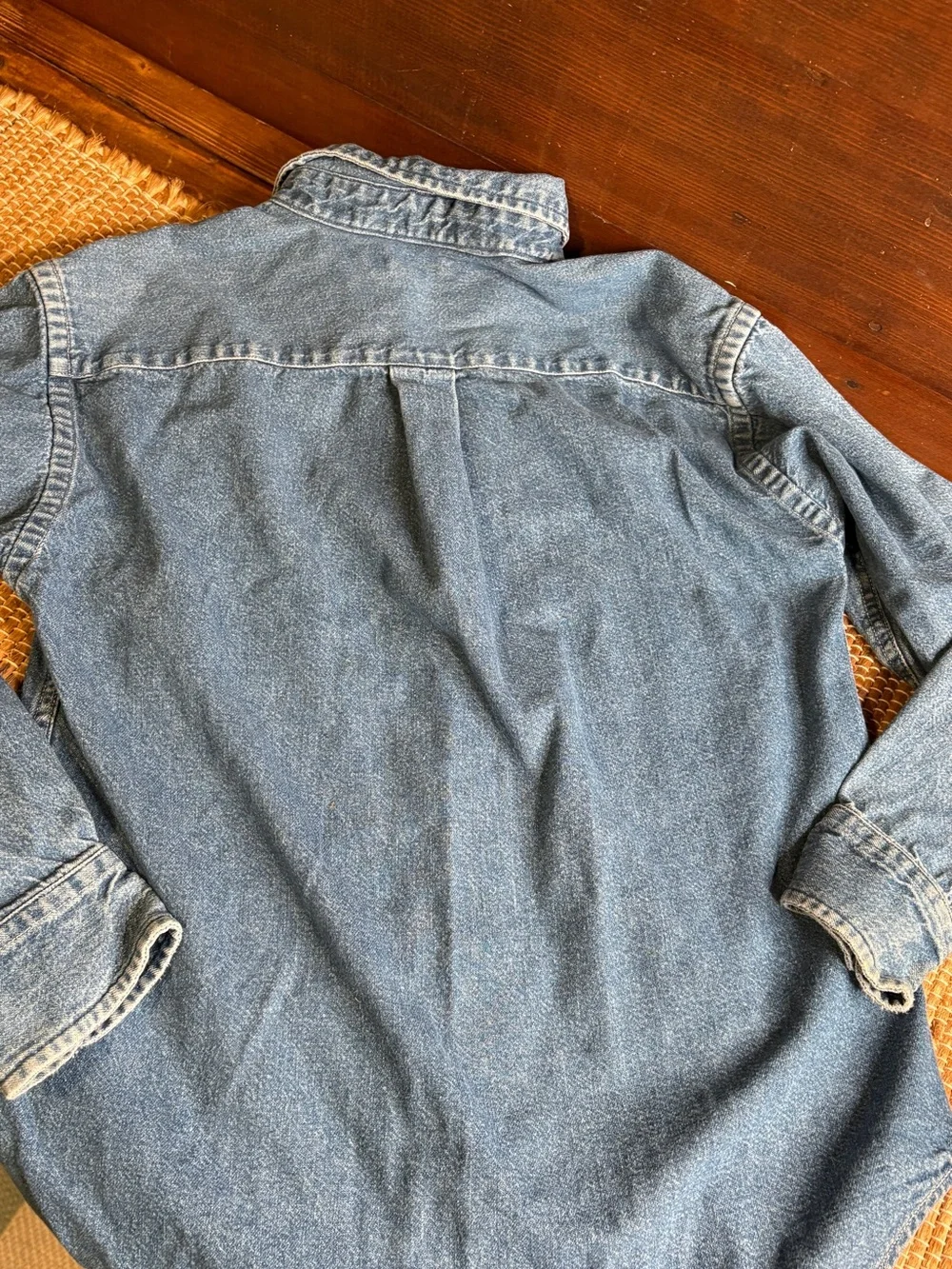 Vintage Ralph Lauren Denim Button Down Shirt Size Small Youth